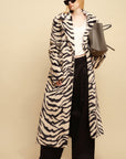0122stepll Zebra Faux Fur Long Coat
