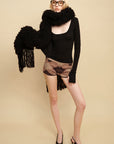 0122stepll Scoop Neck Thumbhole Long Sleeve Top