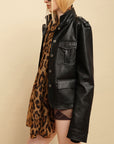0122stepll Utility Pocket Leather Jacket