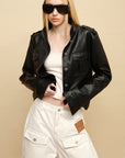 0122stepll Utility Pocket Leather Jacket