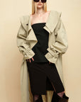 0122stepll Axis High-Neck Oversized Trench Coat