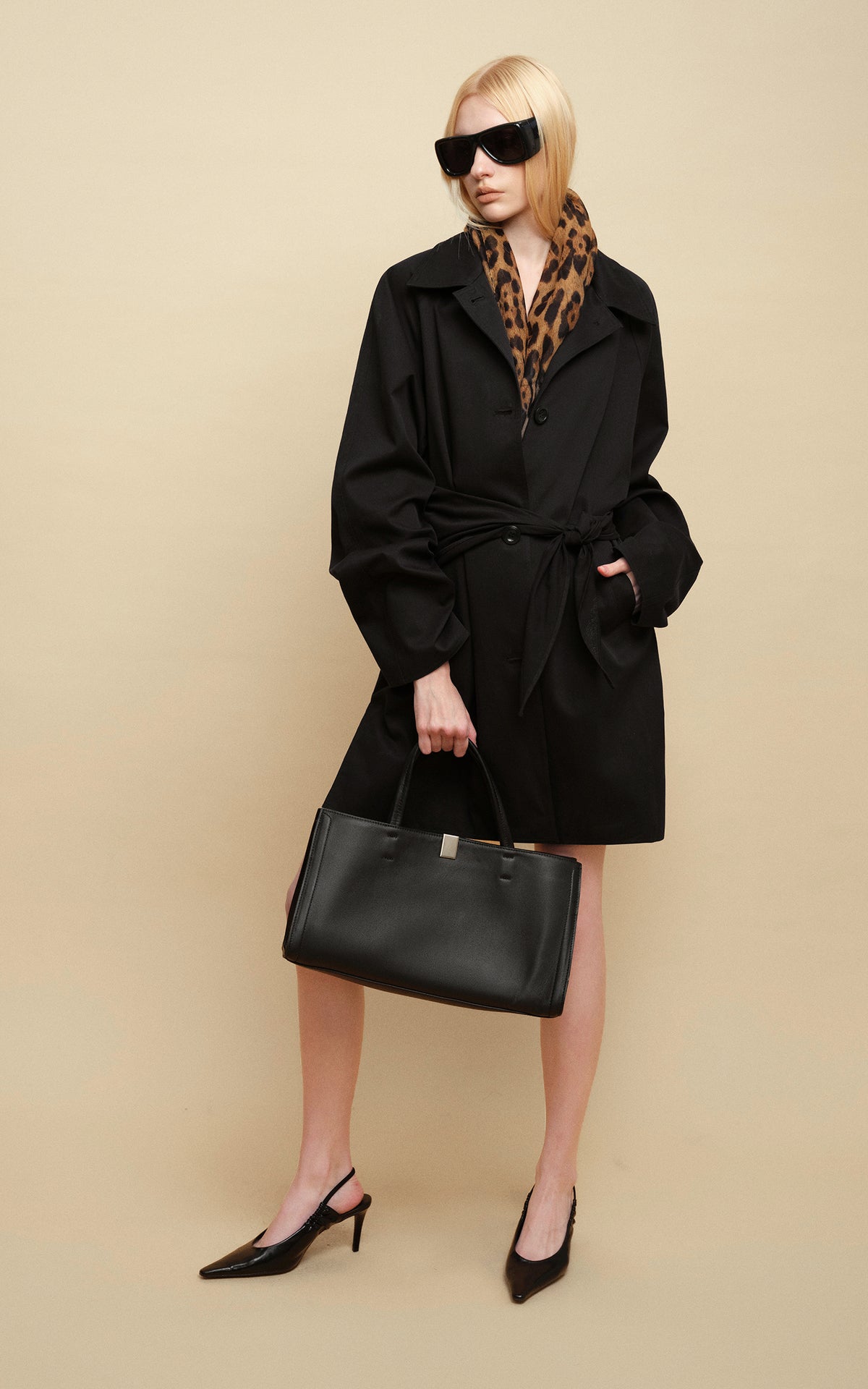 0122stepll Nocturne Wrap Belted Coat