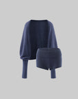 Rase le sol Open-Front Sculpted Sleeve Knit Cardigan