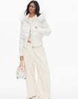 0122stepll Ensemble trois pièces : veste zippée en polaire, t-shirt ajusté et pantalon large