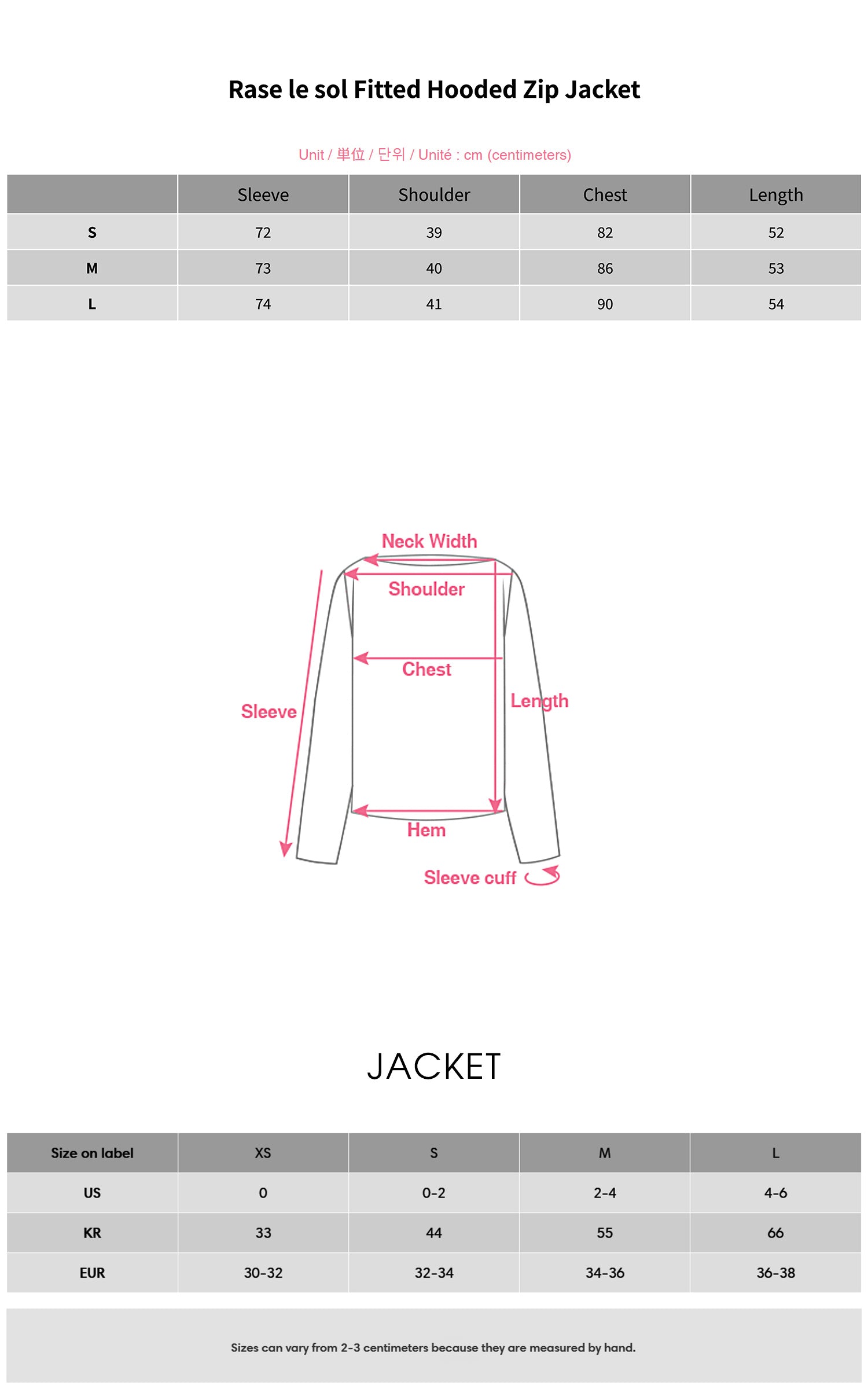 Rase le sol Fitted Hooded Zip Jacket