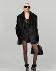 0122stepll Oversized Military Belted Long Wool Trench Coat