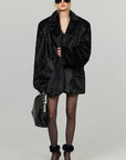 0122stepll Oversized Military Belted Long Wool Trench Coat