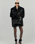 0122stepll Oversized Military Belted Long Wool Trench Coat