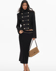 0122stepll High Collar Cropped Military Jacket