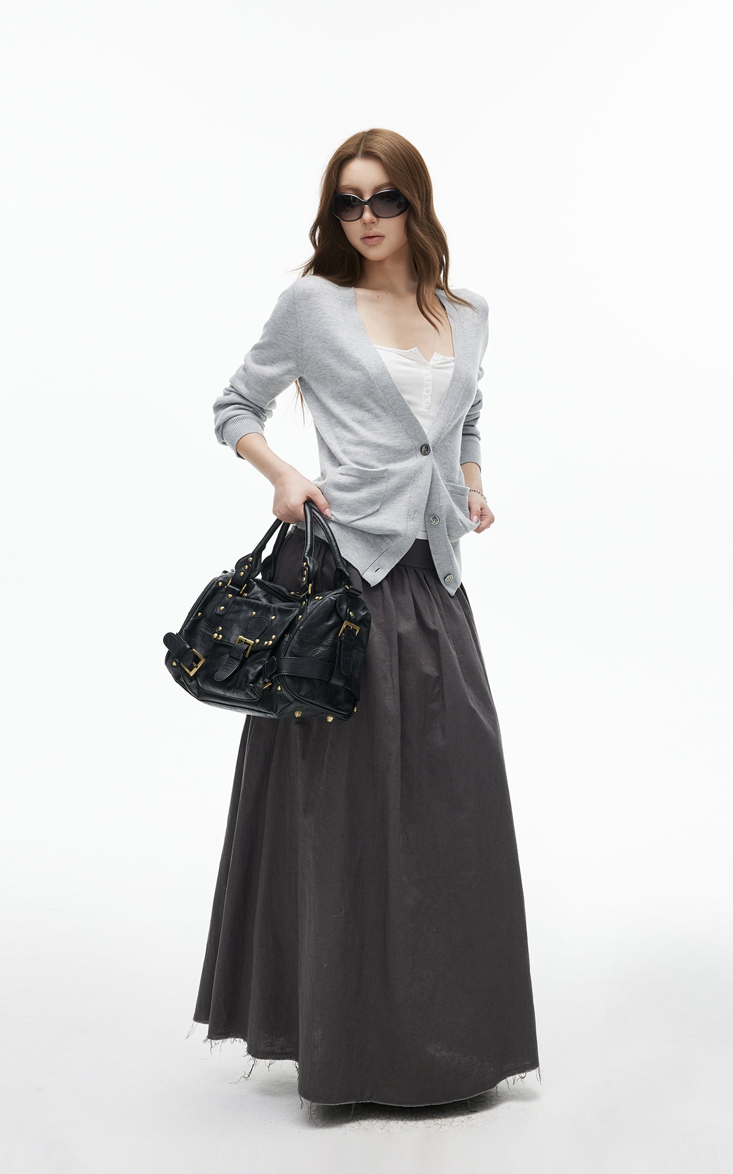 IAMXIAA Cardigan Classique Ajusté à Col V
