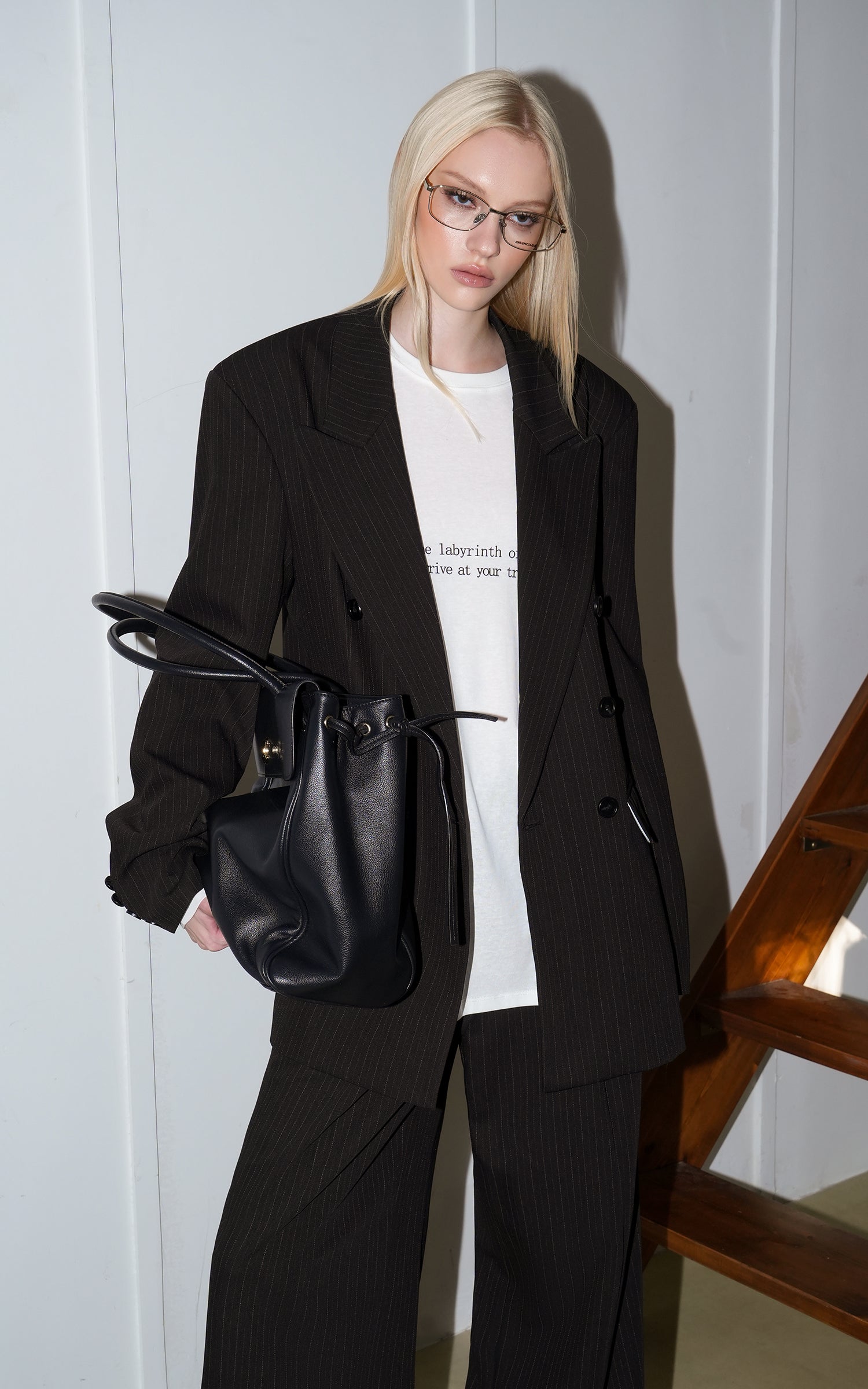 0122stepll T-shirt à manches longues oversize Labyrinthe