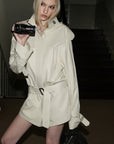0122stepll Combinaison trench à ceinture