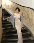 Hydrae Weightless Drape Oversized Sheer Knit Cardigan
