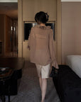Hydrae Ruffle Collar Sheer Bell-Sleeve Blouse