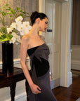 0122stepll Ensemble haut tube drapé asymétrique & jupe longue