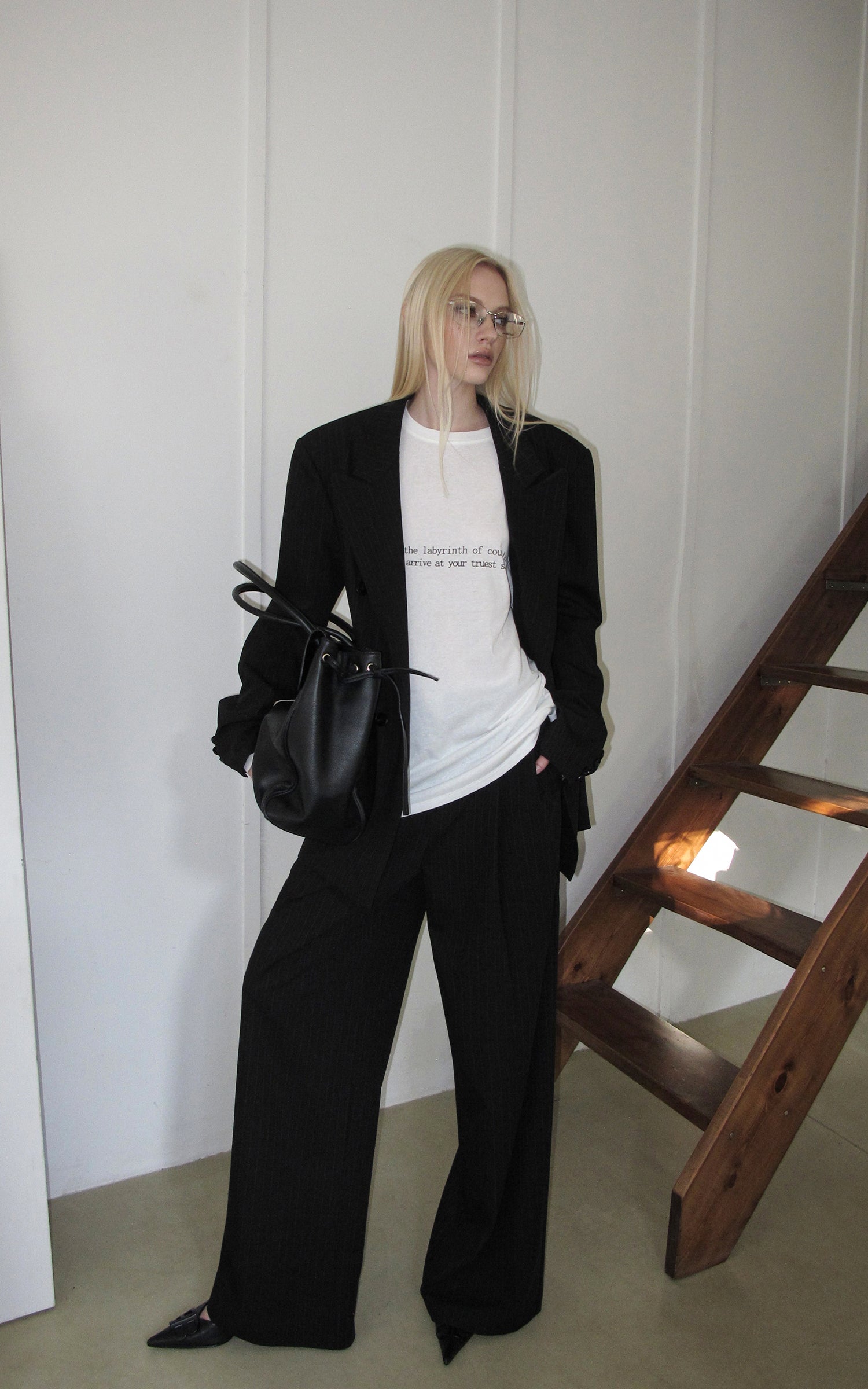 0122stepll T-shirt à manches longues oversize Labyrinthe