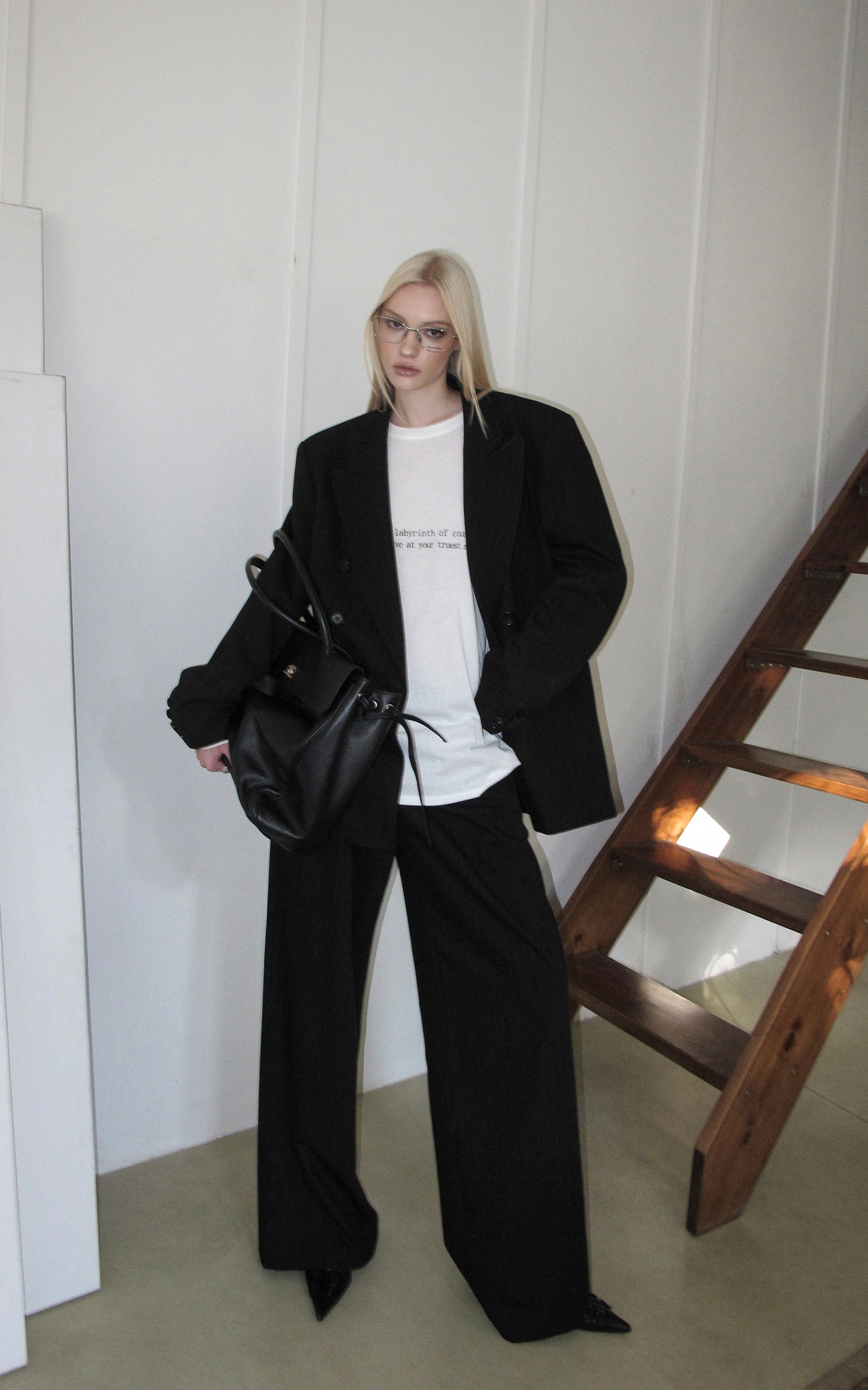 0122stepll T-shirt à manches longues oversize Labyrinthe