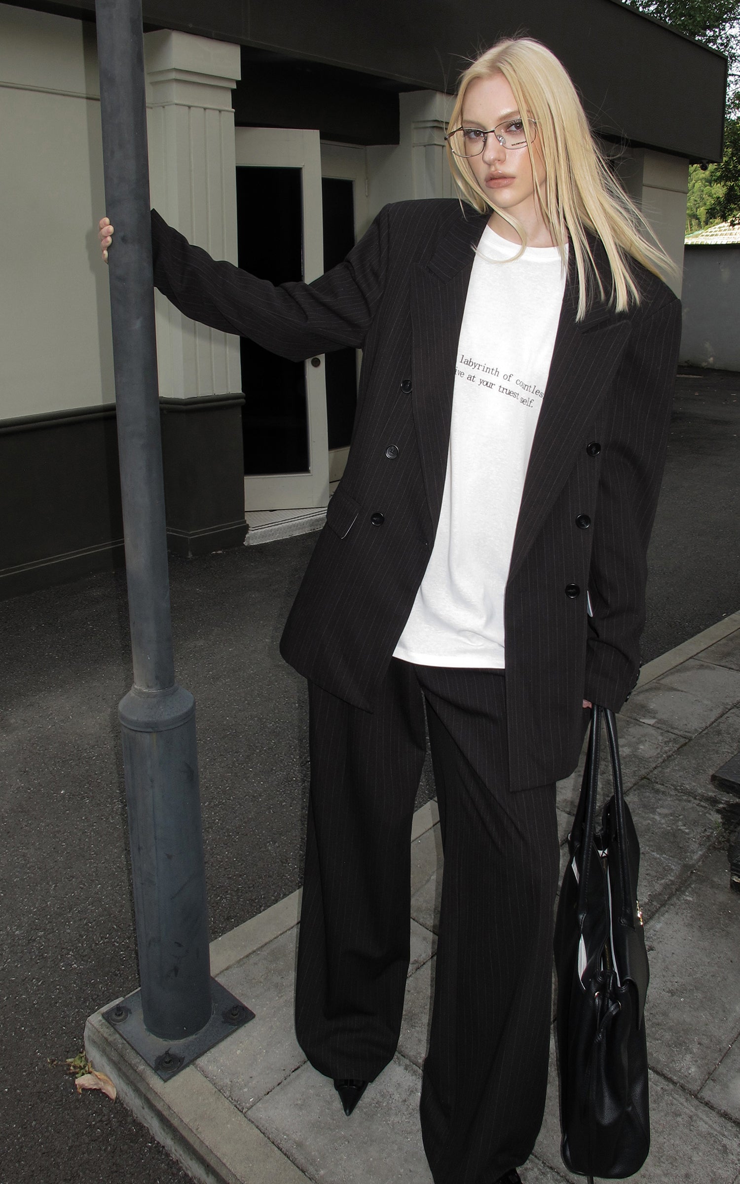 0122stepll T-shirt à manches longues oversize Labyrinthe