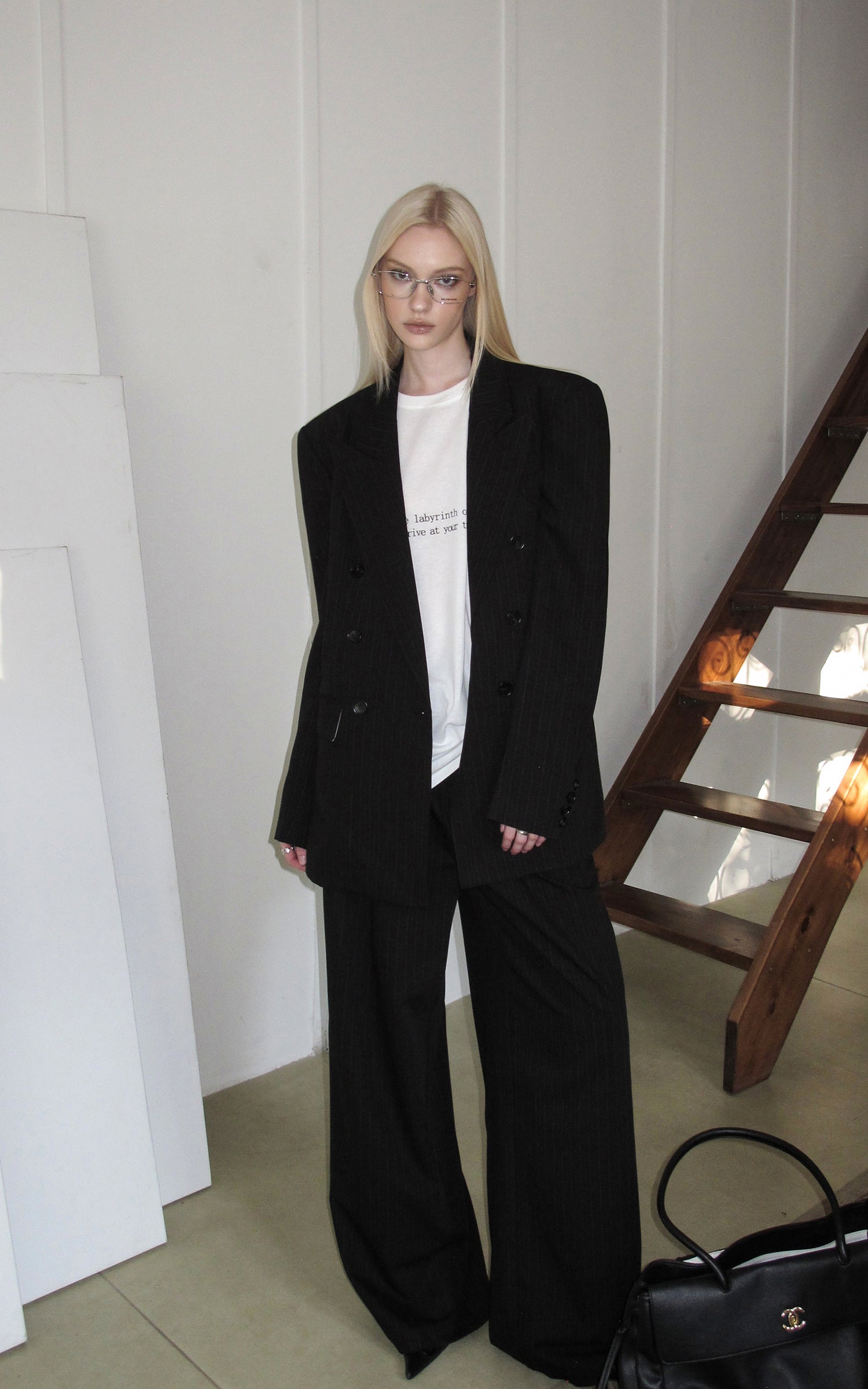 0122stepll T-shirt à manches longues oversize Labyrinthe