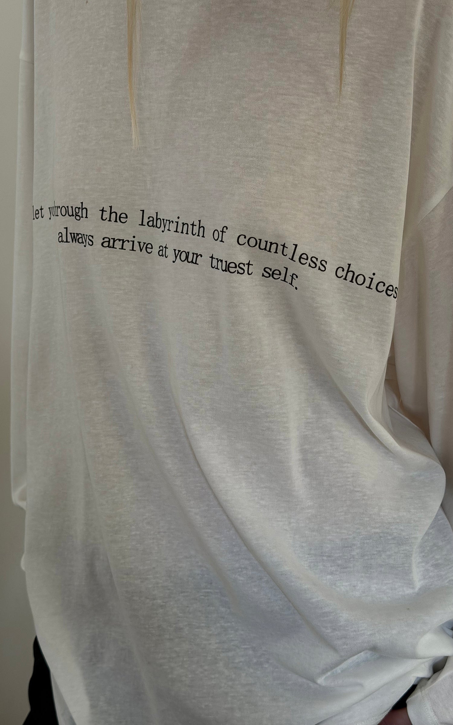 0122stepll T-shirt à manches longues oversize Labyrinthe