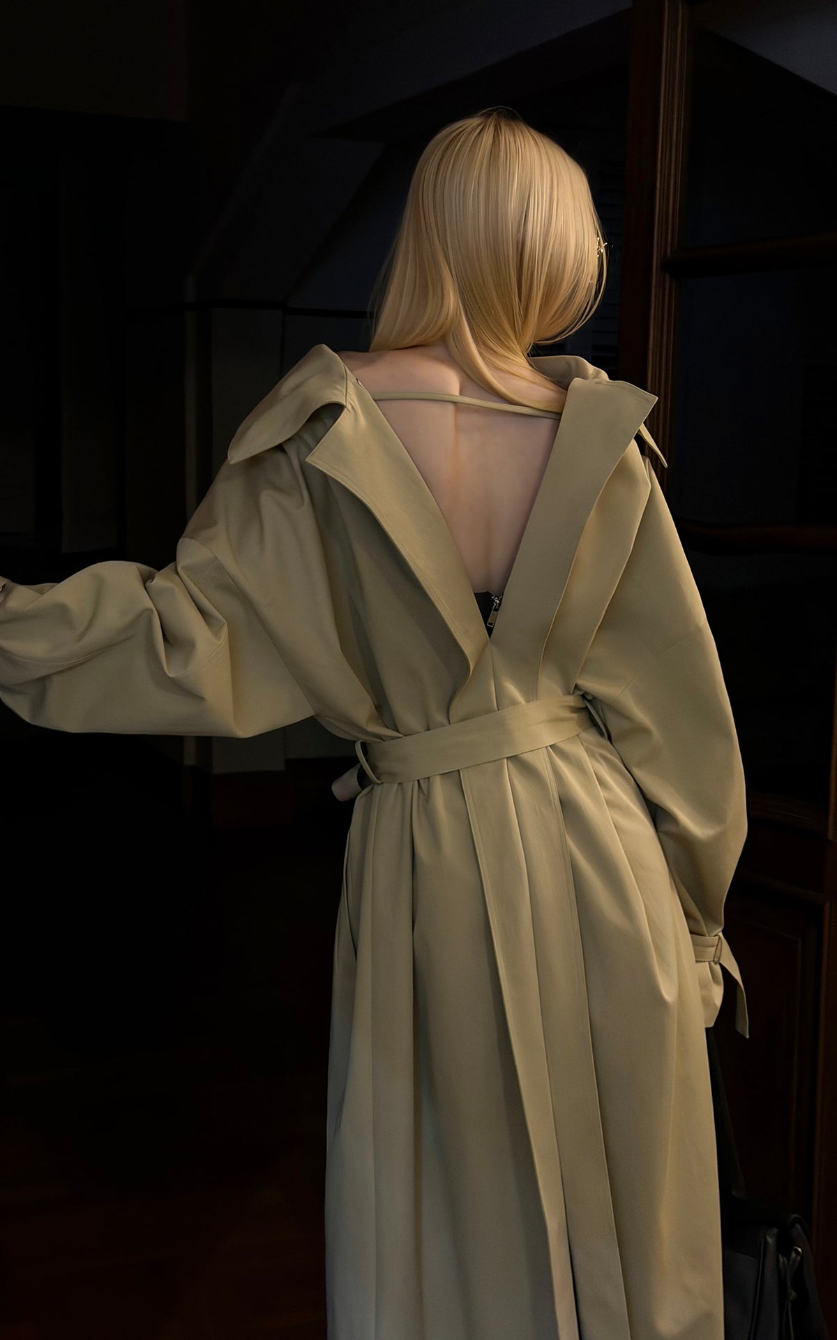 0122stepll Axis High-Neck Oversized Trench Coat