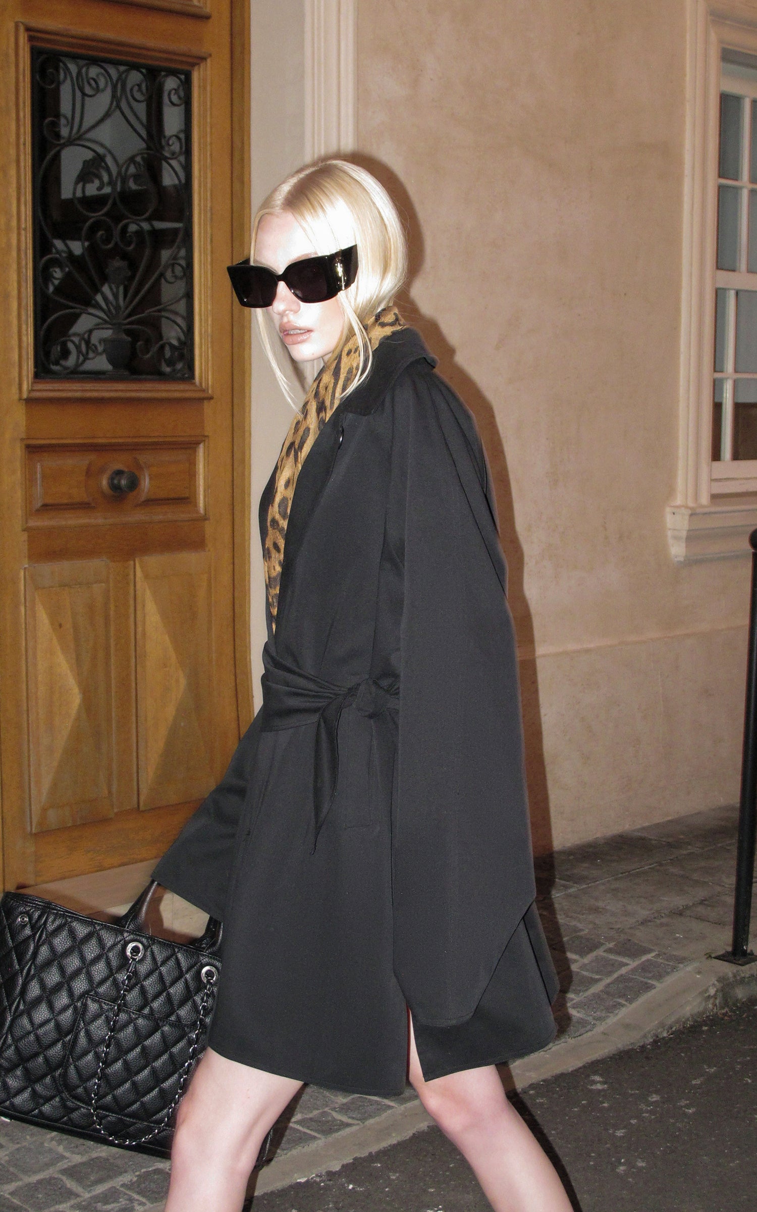 0122stepll Nocturne Wrap Belted Coat