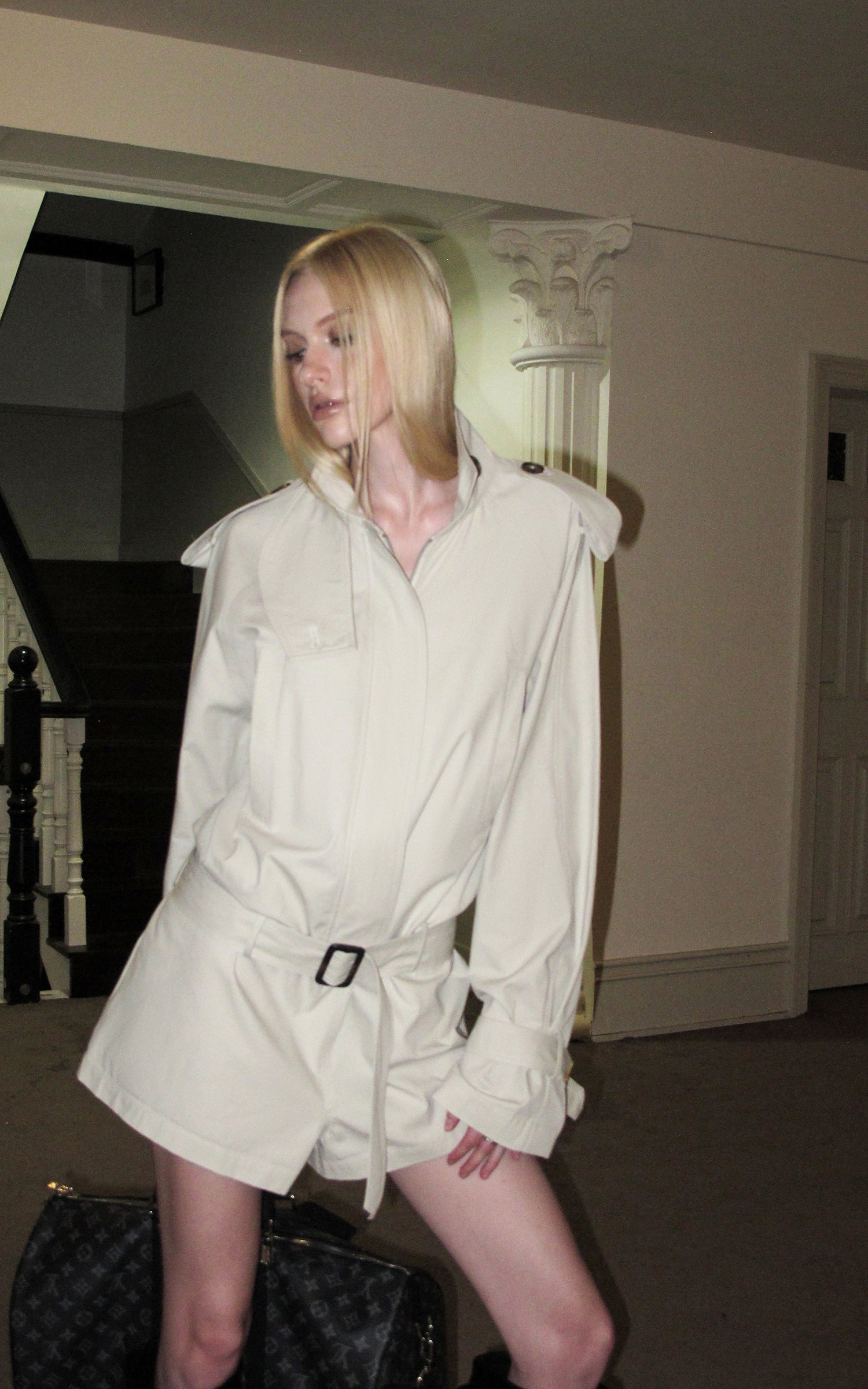 0122stepll Combinaison trench à ceinture