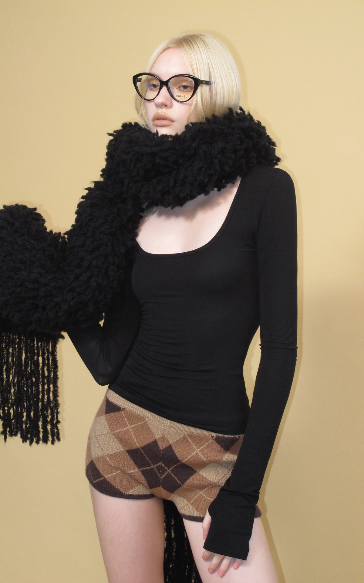 0122stepll Scoop Neck Thumbhole Long Sleeve Top