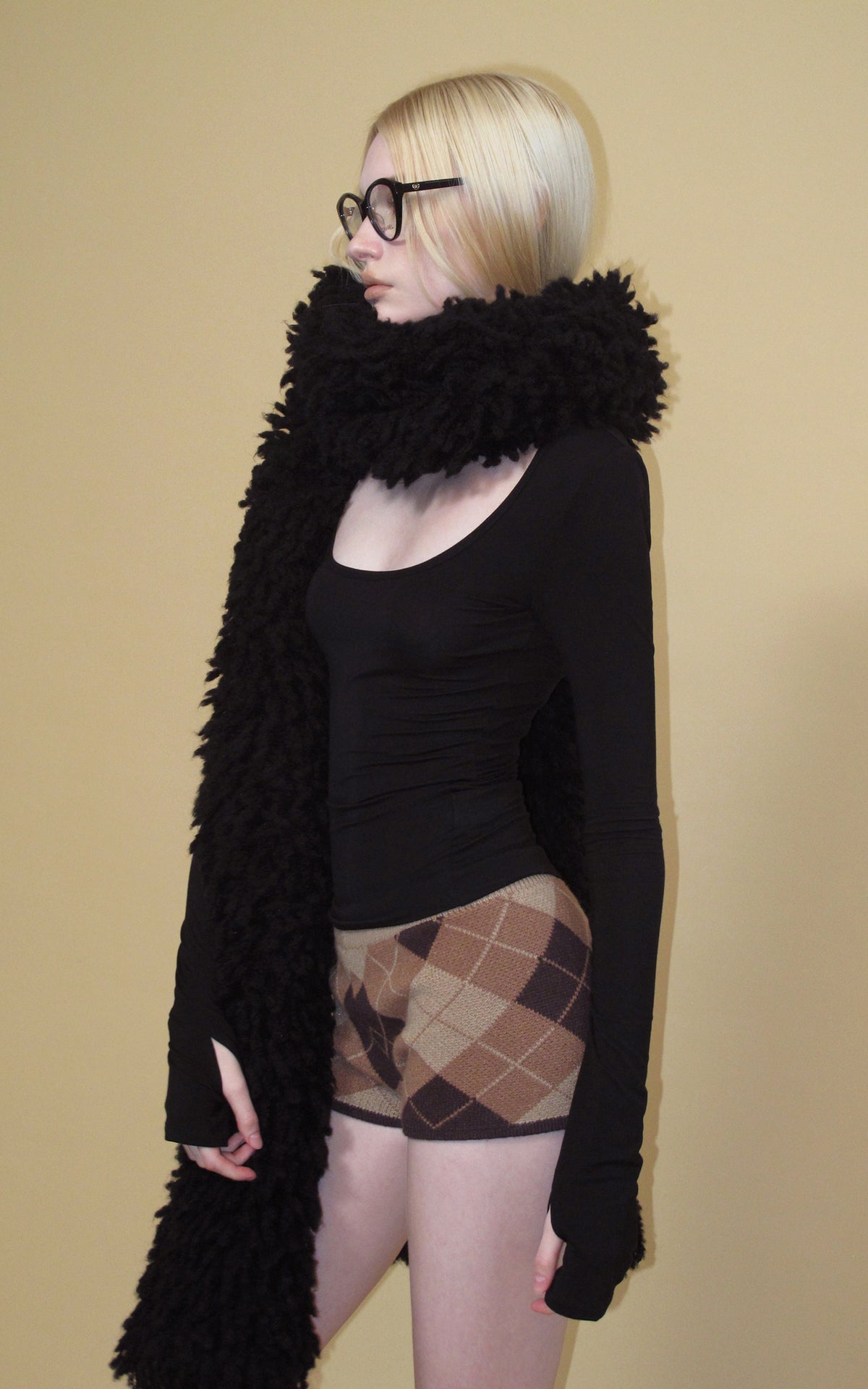 0122stepll Scoop Neck Thumbhole Long Sleeve Top