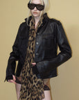 0122stepll Utility Pocket Leather Jacket