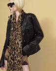 0122stepll Utility Pocket Leather Jacket