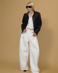 0122stepll Utility Pocket Leather Jacket