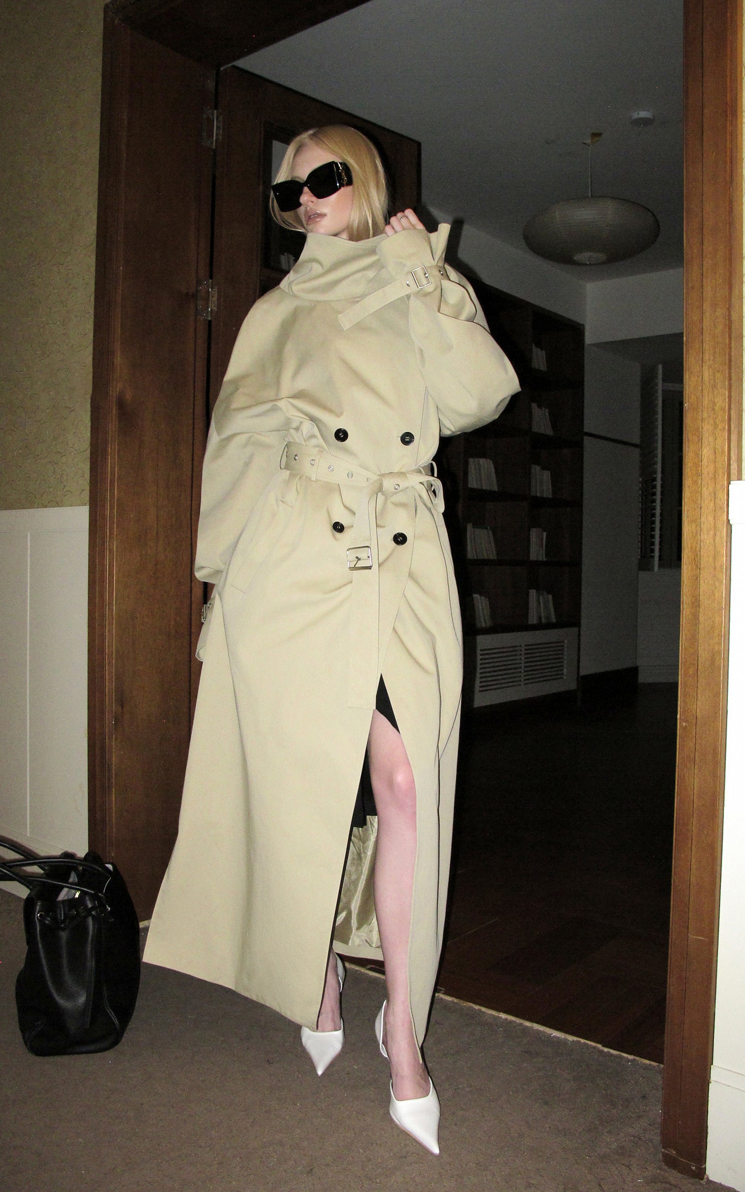 0122stepll Axis High-Neck Oversized Trench Coat