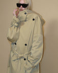 0122stepll Axis High-Neck Oversized Trench Coat
