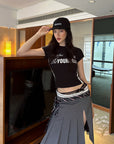 0122stepll Graphic Fitted Baby Tee