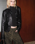 0122stepll Leopard Print Wide-Leg Cargo Pants