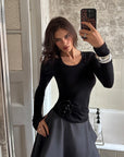 0122stepll Essential Knit Slim Long Sleeve Top