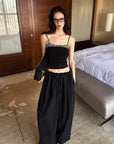 0122stepll Leopard Trim Slim Fit Spaghetti Strap Cami Top