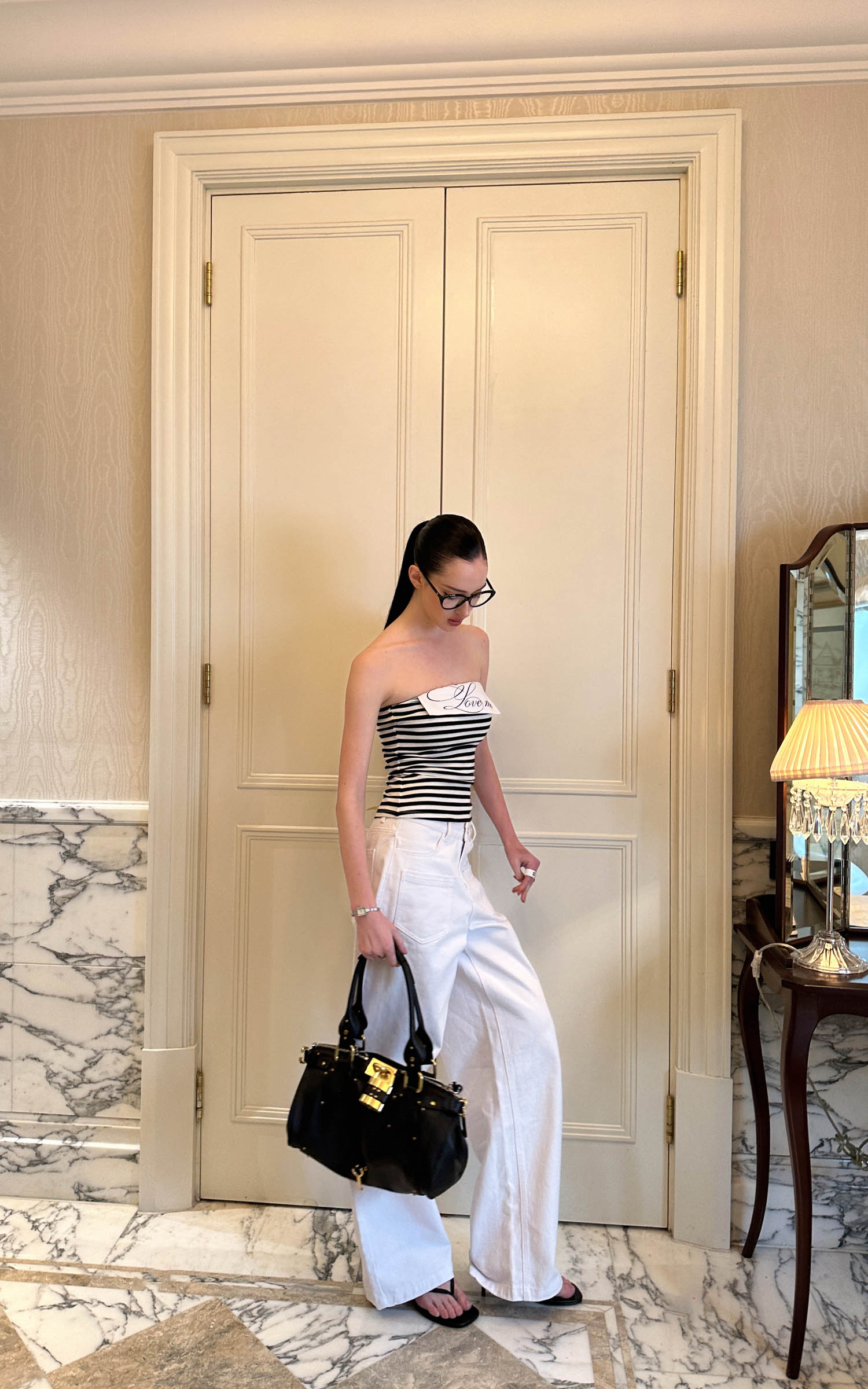 0122stepll Low Rise Wide Leg Pants