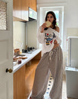 0122stepll New York Graphic Oversized Sweatshirt