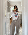 0122stepll New York Graphic Oversized Sweatshirt