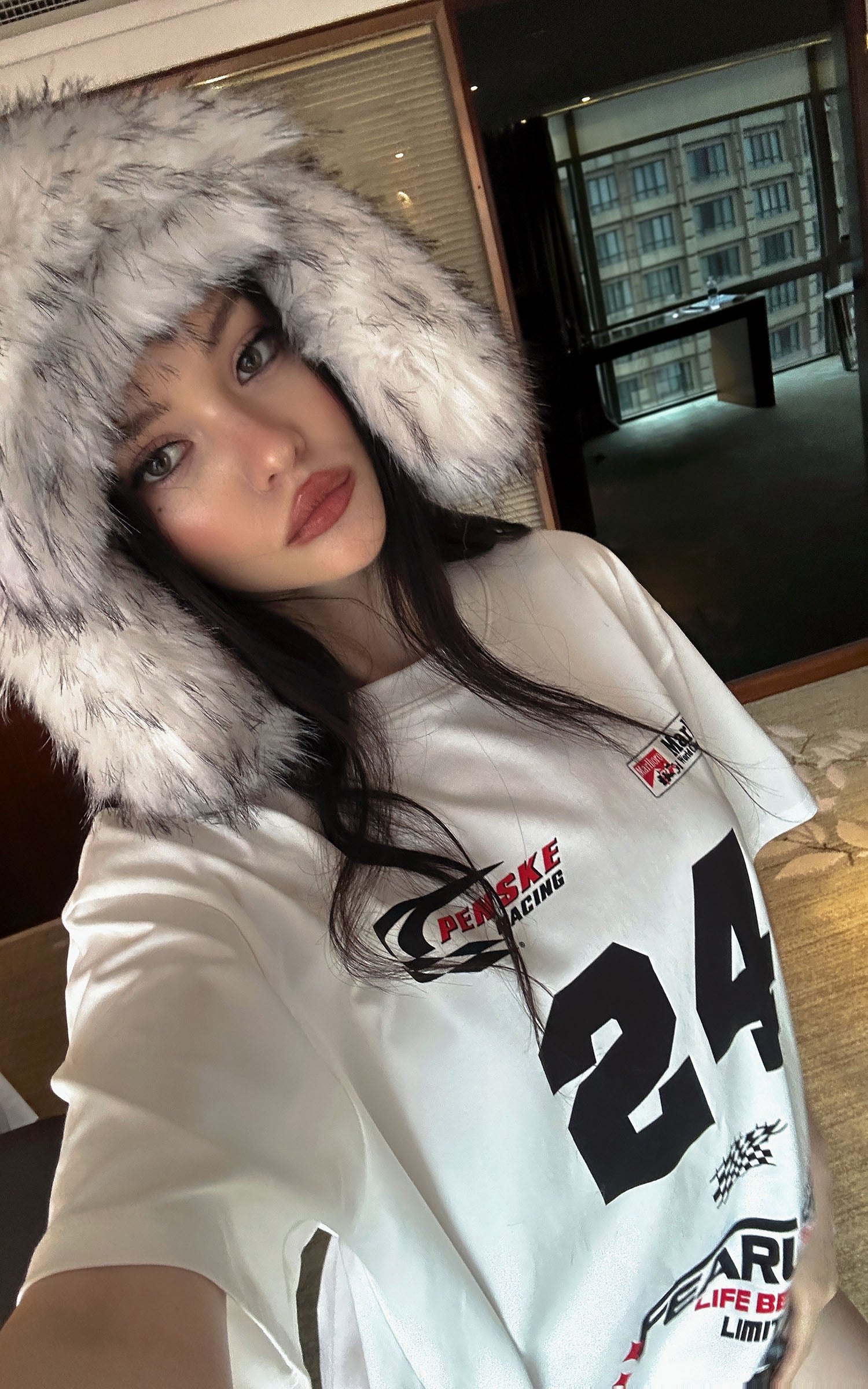 0122stepll Oversized Racing Graphic T-Shirt