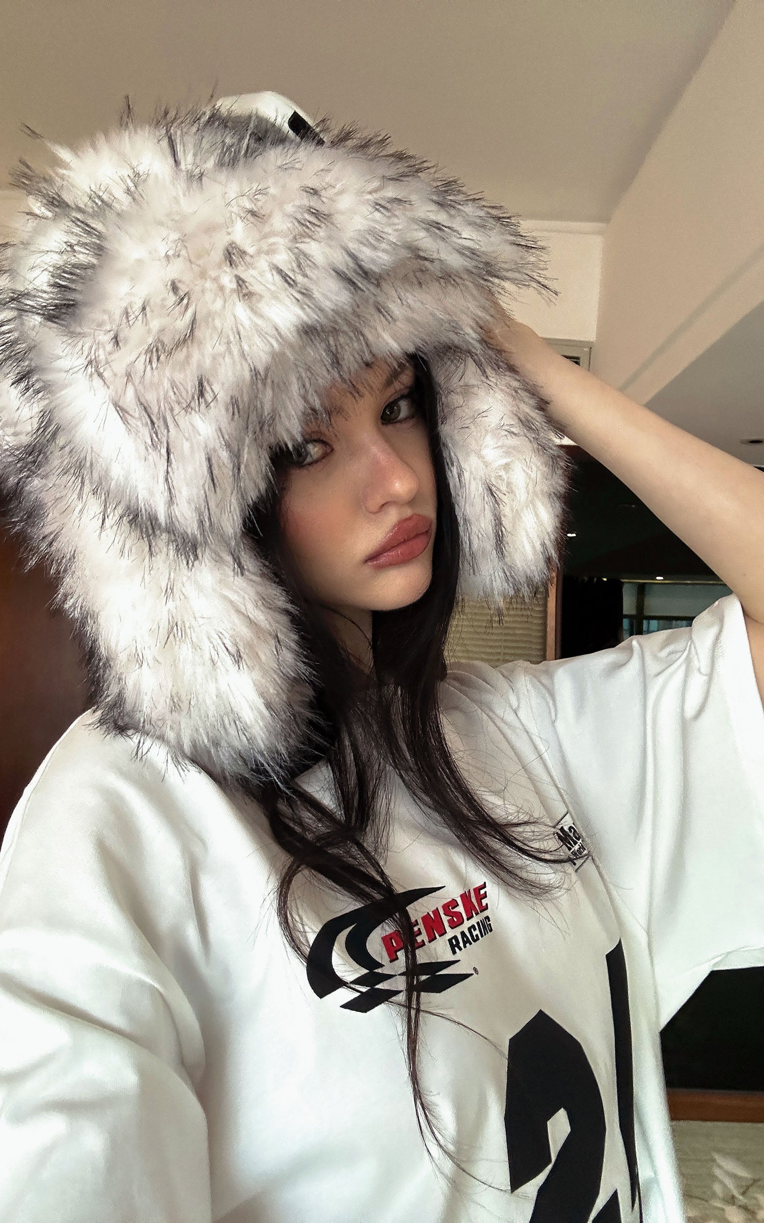 0122stepll Oversized Racing Graphic T-Shirt