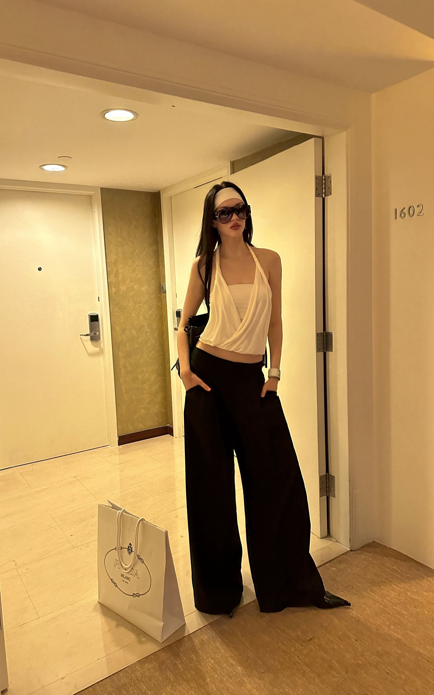 0122stepll Draped Halter Tube Top