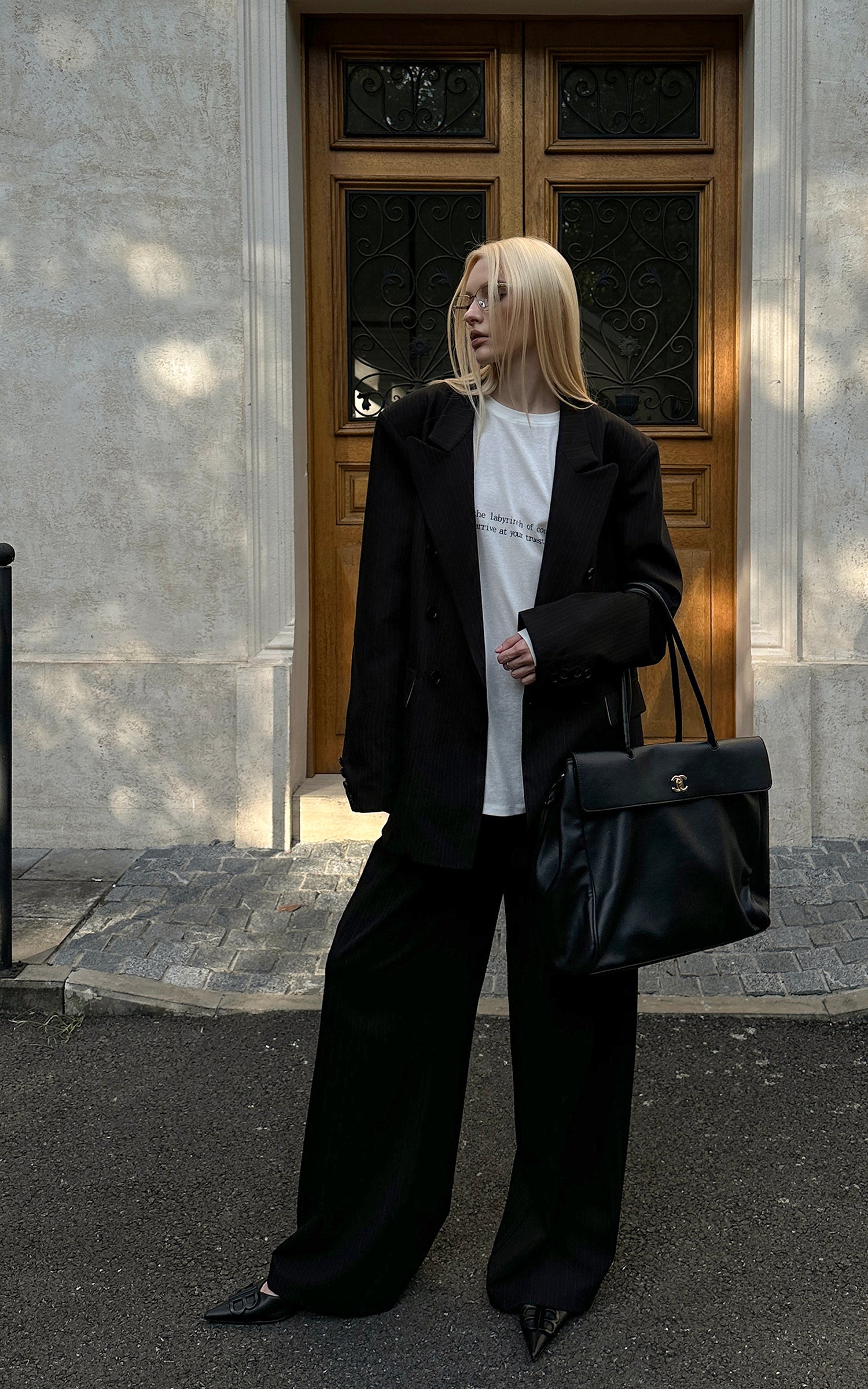 0122stepll T-shirt à manches longues oversize Labyrinthe