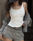 WARDEN EDGE Débardeur Minimaliste à Encolure Ronde Henley