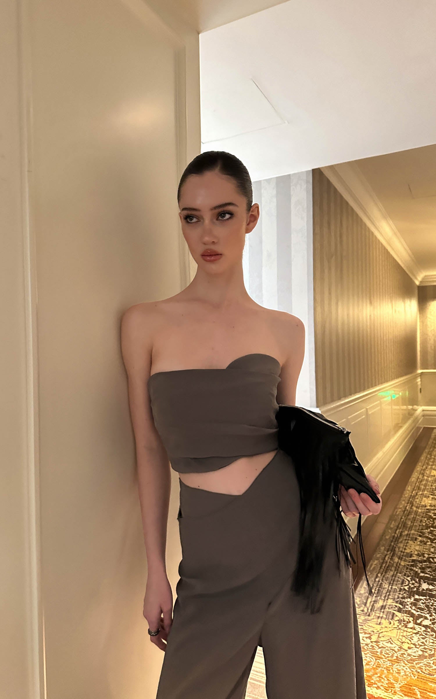 0122stepll Sculpt Cut Strapless Set