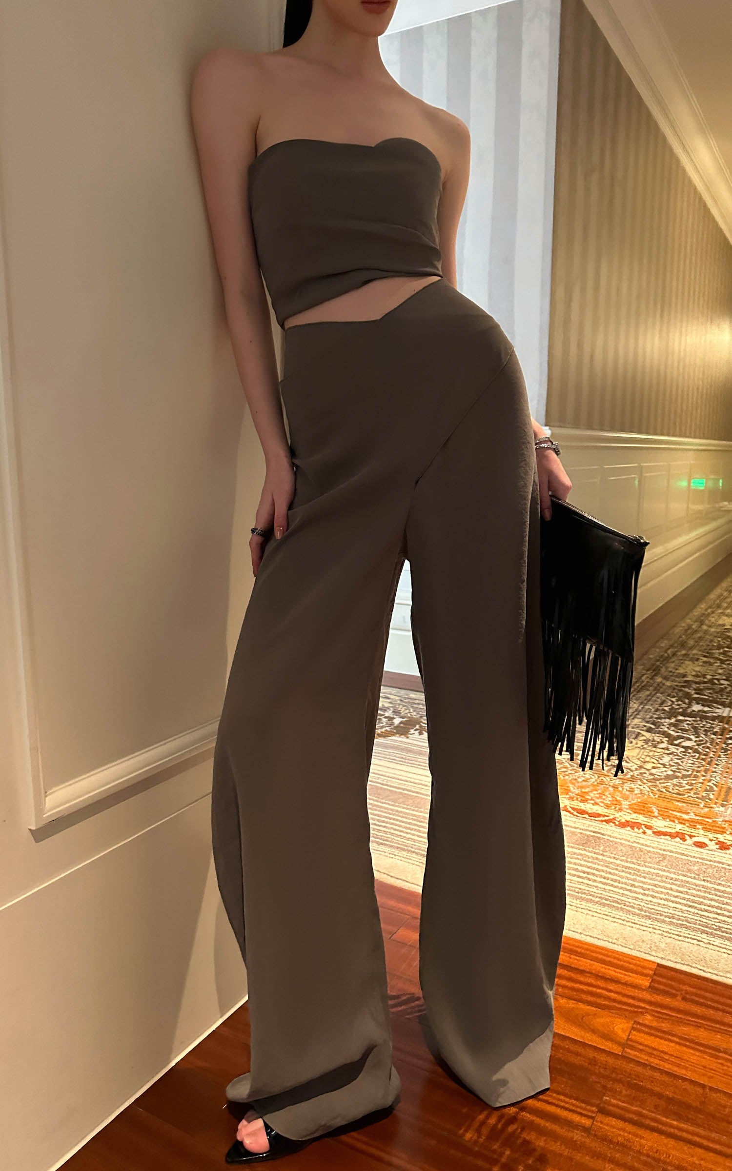 0122stepll Sculpt Cut Strapless Set