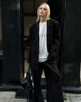 0122stepll Oversized Pinstripe Blazer & Wide-Leg Pants Set