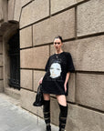 0122stepll Graphic Face Oversized T-Shirt